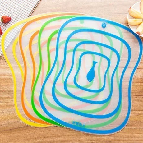 Flexible Color-Coded Antibacterial Cutting Mat Set